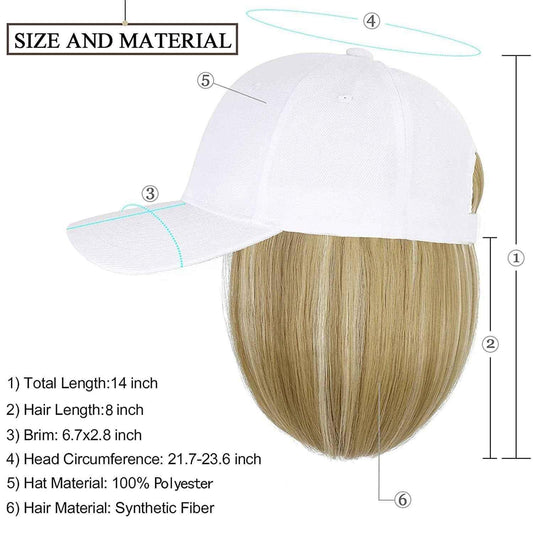 Short Straight Hooded Wig for Women - Chemical Fiber Headcover with Straight Hair - Shello's Creative Boutique