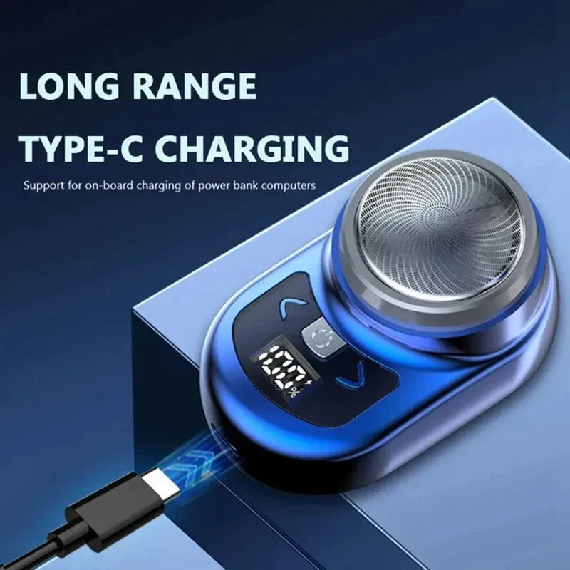 Pocket Shaving for Men Mini Beard Shaver with LCD Power Display, Rechargeable Travel Home Shaver, Easy Install - Shello's Creative Boutique