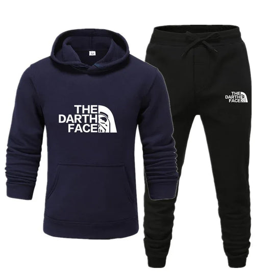 Men's sports and leisure outdoor hoodie set autumn and winter trendy printed hoodie hooded pullover - Shello's Creative Boutique