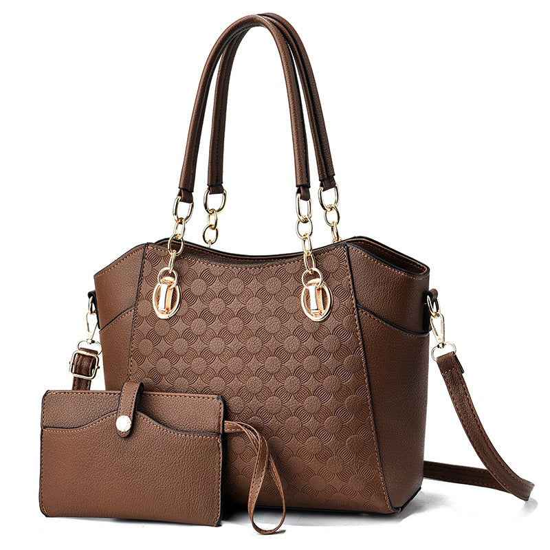 Mother-in-Child Tote Bag - Large Capacity PU Leather Tote for Moms