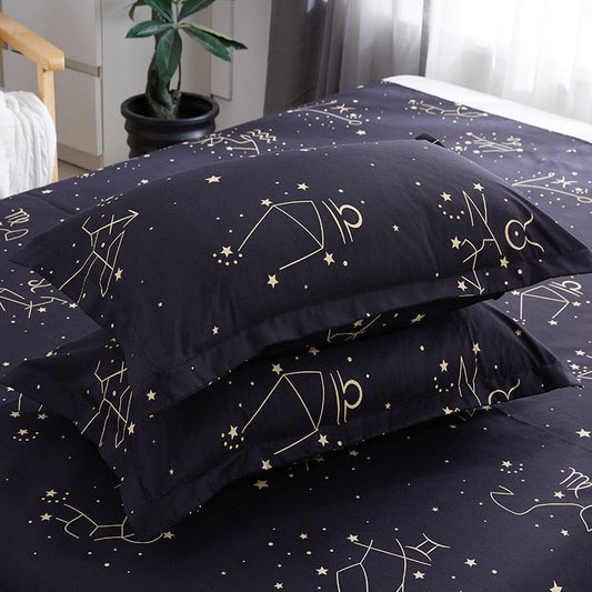 NO PILLING NO FADE Bedding Sets Single King Size 2-3PCS Star Duvet Cover Set, 4PCS Set For Duvet cover Bed Sheet Pillowcase eprolo