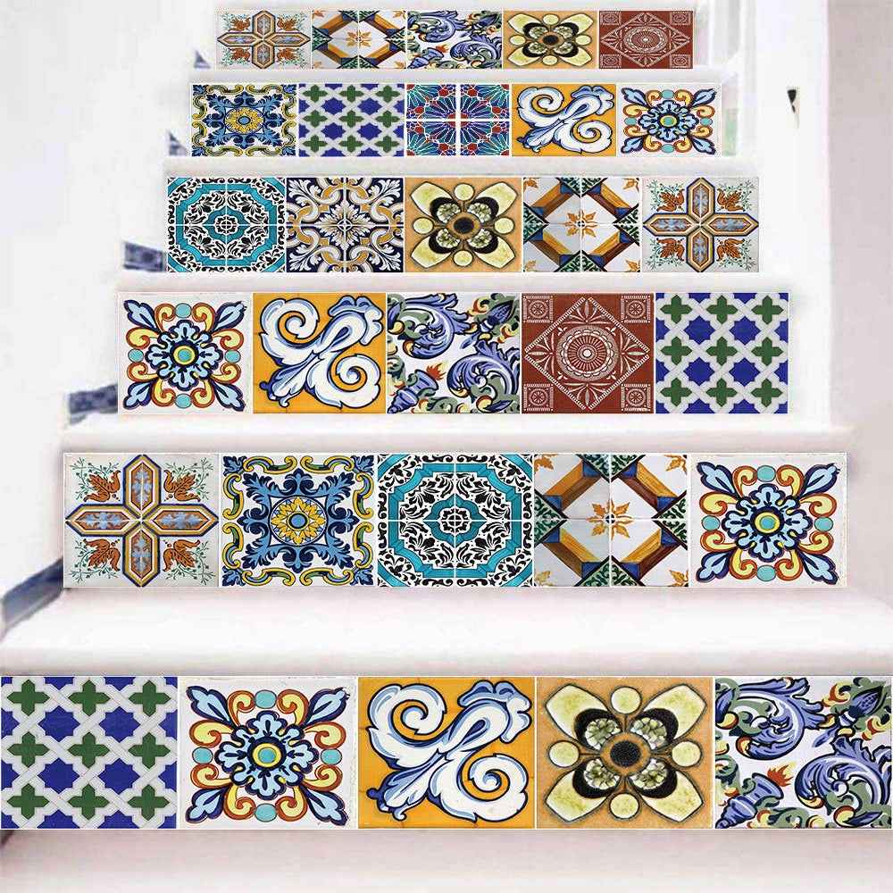 Self Adhesive Stair Stickers Waterproof PVC Wall Sticker DIY Decorative for Living Room