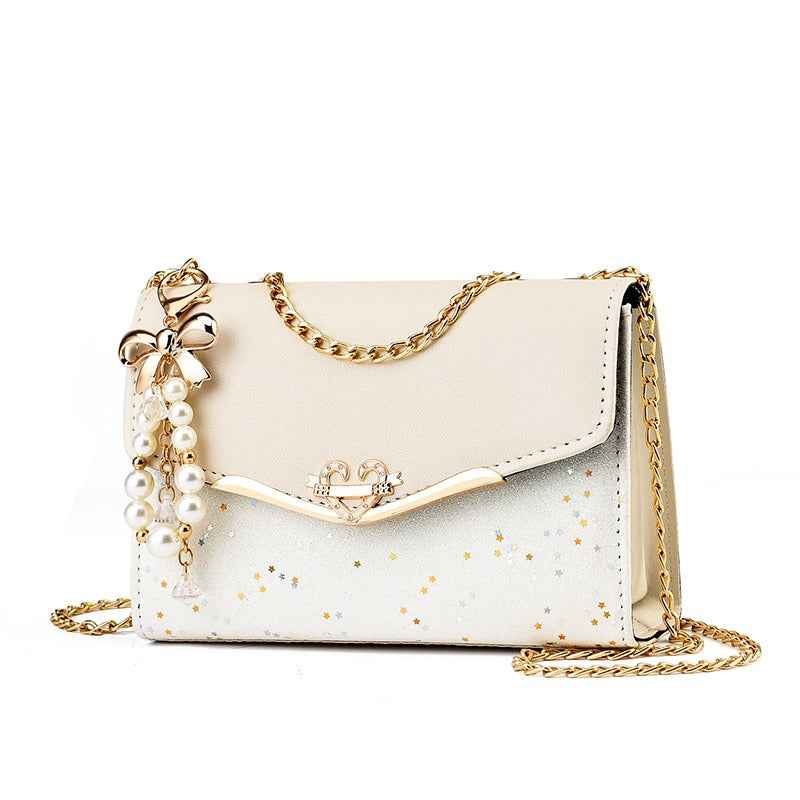 Korean Sequin Crossbody Bag for Women - Stylish Single Shoulder Mobile Wallet Bag