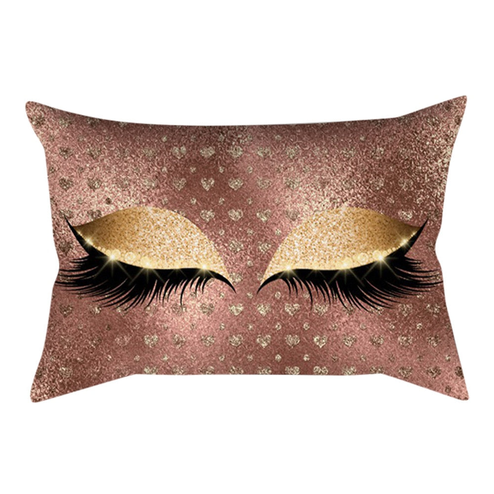 Eyelash Out Soft Velvet Cushion Cover 30x50cm Marble Pillow Cases funny cushions new Home Sofa Bed decor fashion on pillow eprolo