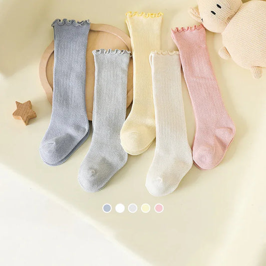 Girls Over-the-Knee Socks - Soft Combed Cotton Long Tube Socks - Shello's Creative Boutique