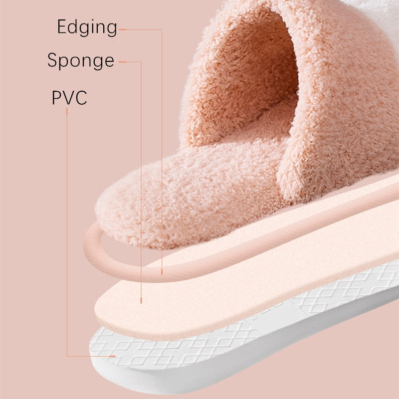 Winter House Warm Fur Slipers For Women Cute Cat paw Designer Bedroom Warm Plush Shoes Non-slip Indoor Women Furry Slippers eprolo