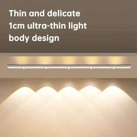 Smart Motion Sensor LED Strip Light - Ultra-Thin Rechargeable Cabinet Lighting - Shello's Creative Boutique