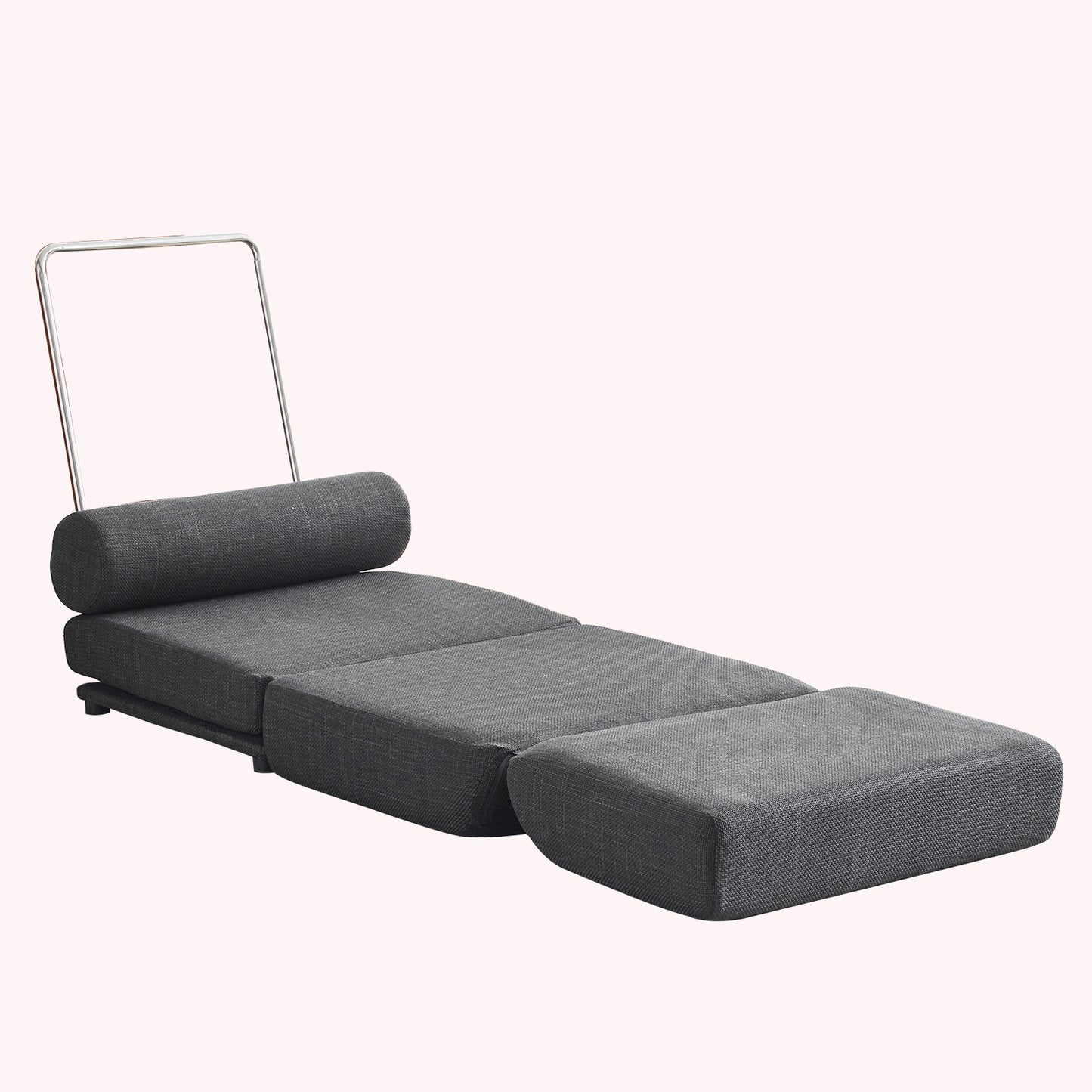 Single Sofa Chair Foldable Single Sofa Bed with Pillow,Portable Foldable Sofa Bed,Leisure Sofa Chair,Easy to Store, Dark Grey eprolo