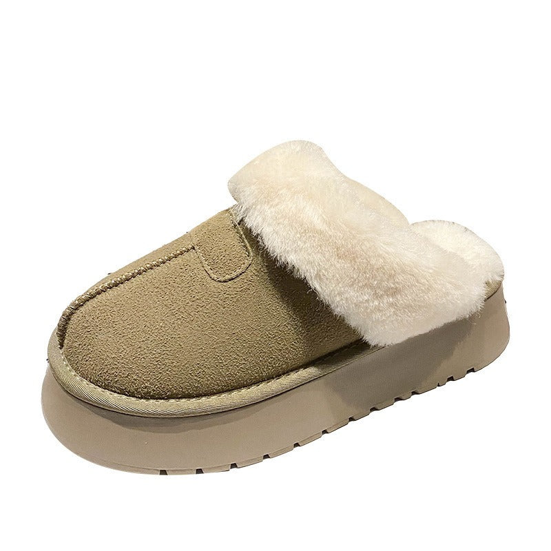 Thick soled versatile snow boots for women's warmth and height increase small cotton shoes eprolo