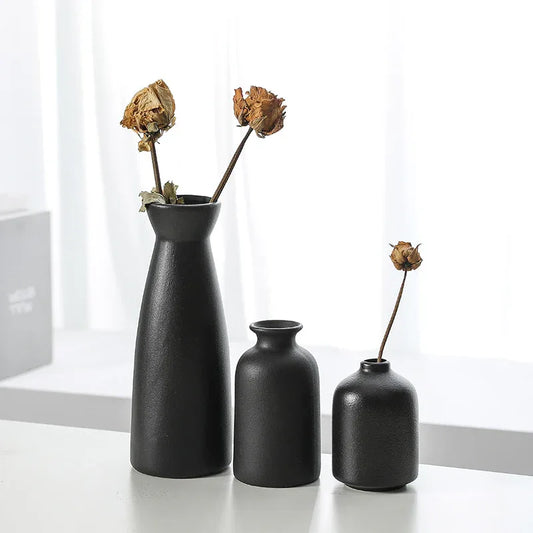 Ceramic Vase Decoration flower planter modern decorative flower set of 3 pieces - Shello's Creative Boutique