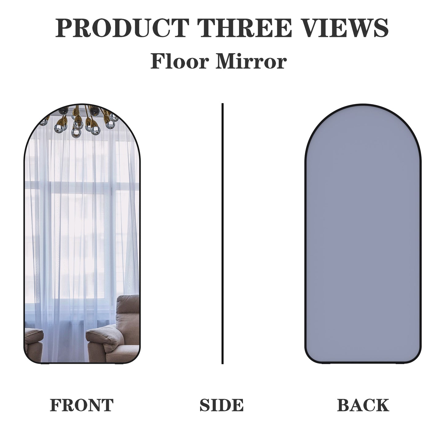 71"×32" Big Full Body Mirror for Bedroom Oversized Floor Mirror Large Standing Mirror Living Room Dressing Mirror Leaning Agains eprolo