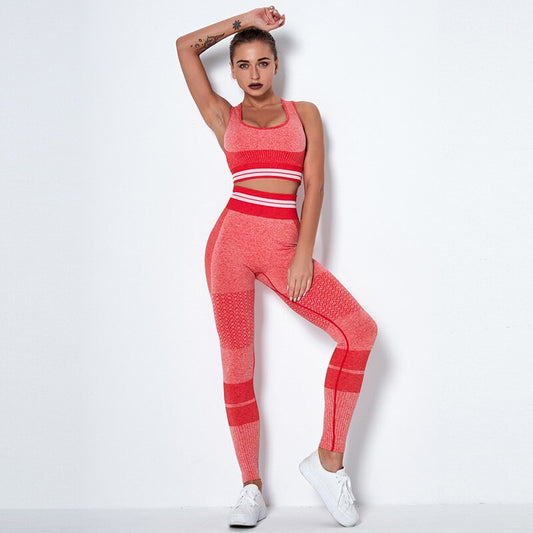 4Pcs Women Vital Seamless Yoga Set Sports Bra+Crop Top Shirts+Shorts+High Waist Leggings Gym Clothing Sports Wear For Women Shello Creative Boutique