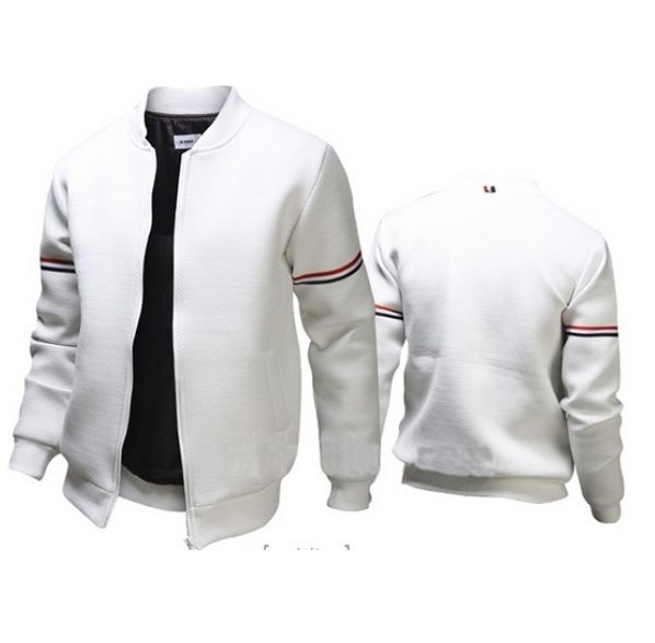 Men Solid Color Jacket Long Sleeve Slim Fit Sport Outdoor Tops Coat eprolo