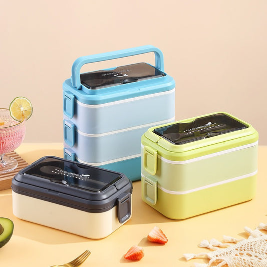 304 stainless steel lunch bento box heating portable fast food insulation multi-layer microwave lunch box eprolo