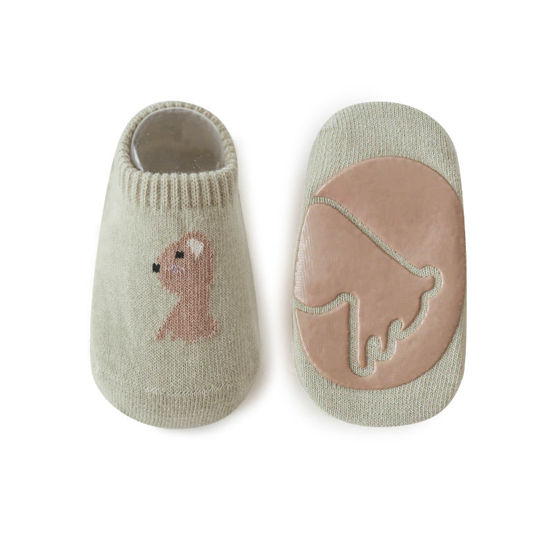 Spring And Summer New Baby Floor Socks Combed Cotton Non-Slip Indoor Cool Children Toddler Socks Cartoon Short Boat Socks eprolo