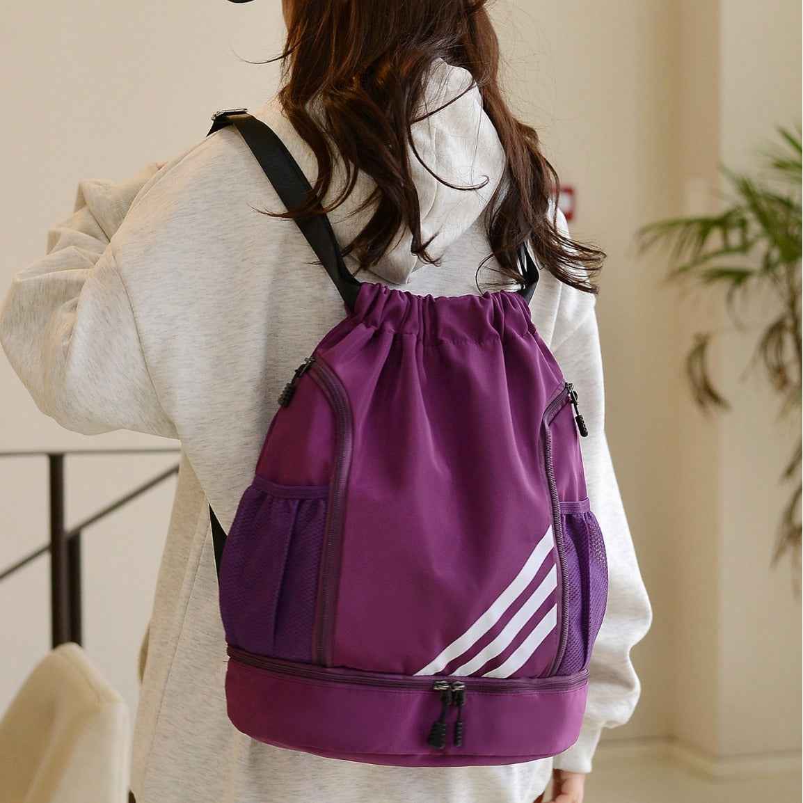 Thickened Sports Swimming Bag - Large Capacity Drawstring Backpack