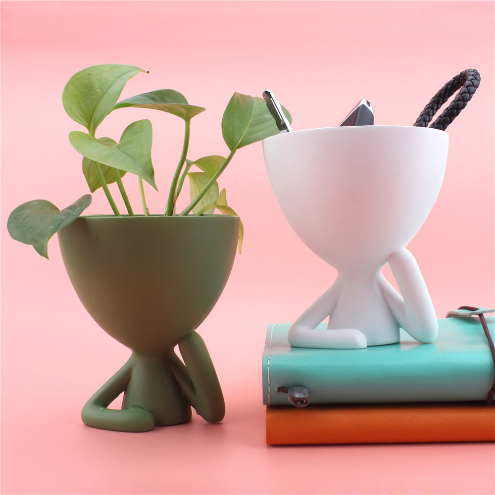 Cartoon cheek support abstract figurine desktop decoration creative home