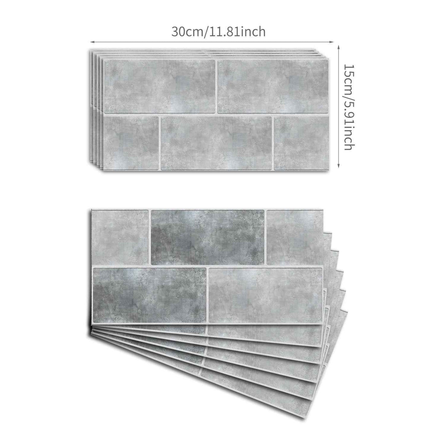 Funlife Simple Style Thickened Brick Stickers American Industrial Style Home Decoration DIY Self-Adhesive Wall Sticker