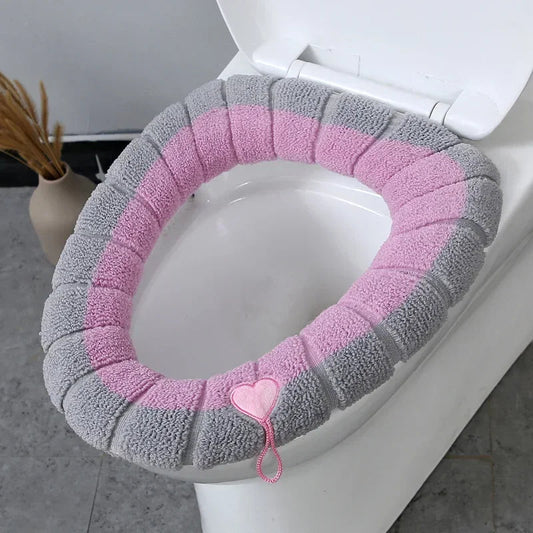 General Winter Warmer Toilet Seat Cover Thick Fleece Comfortable Baby Kids Potty Seats Pad Washable Case Bathroom Accessories eprolo