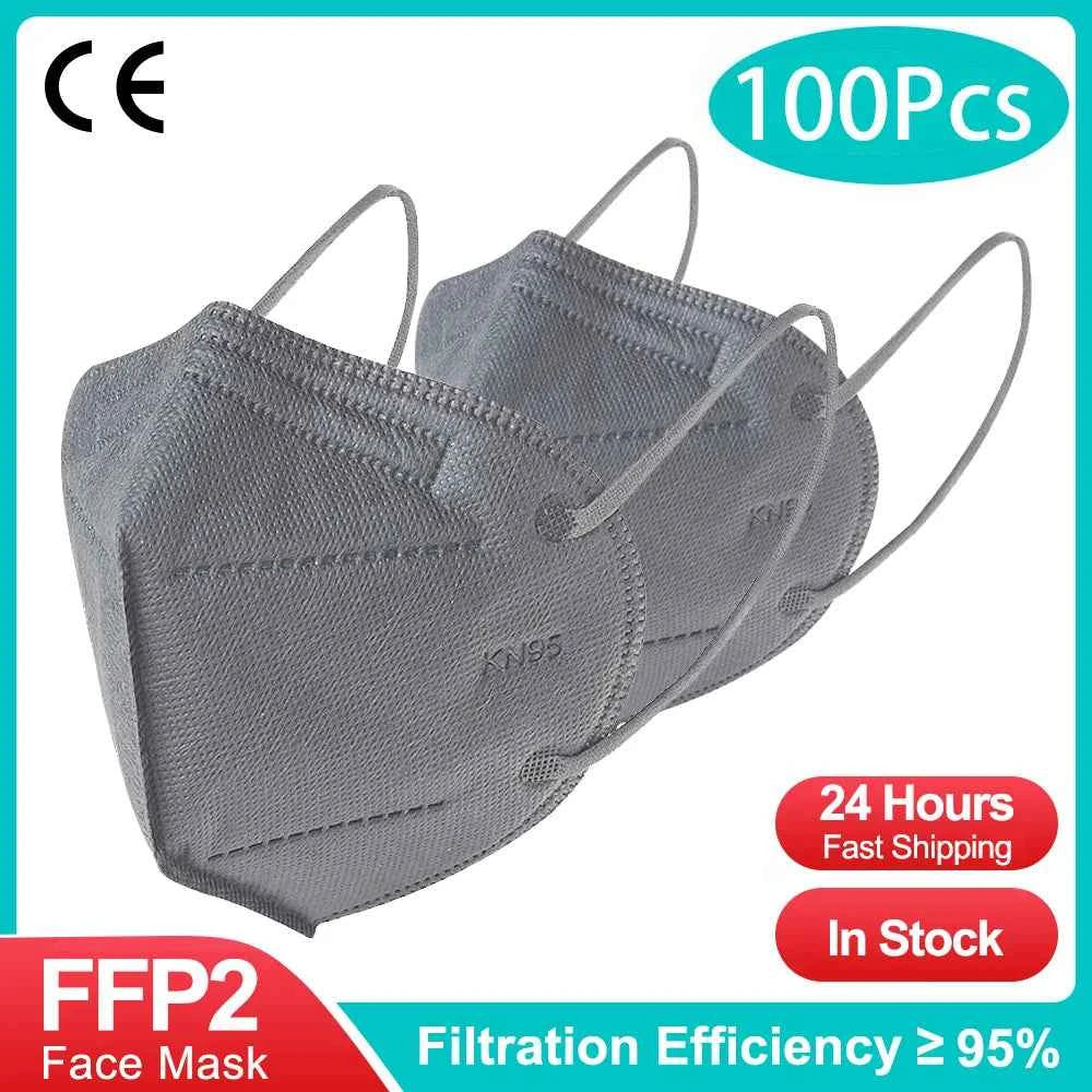 10-200Pcs KN95 CE FFP2 face Masks Approved 5 Layers Filter Protective Health Care Mouth Mask FFP2 Reuseable Mouth KN95 ffp2Mask