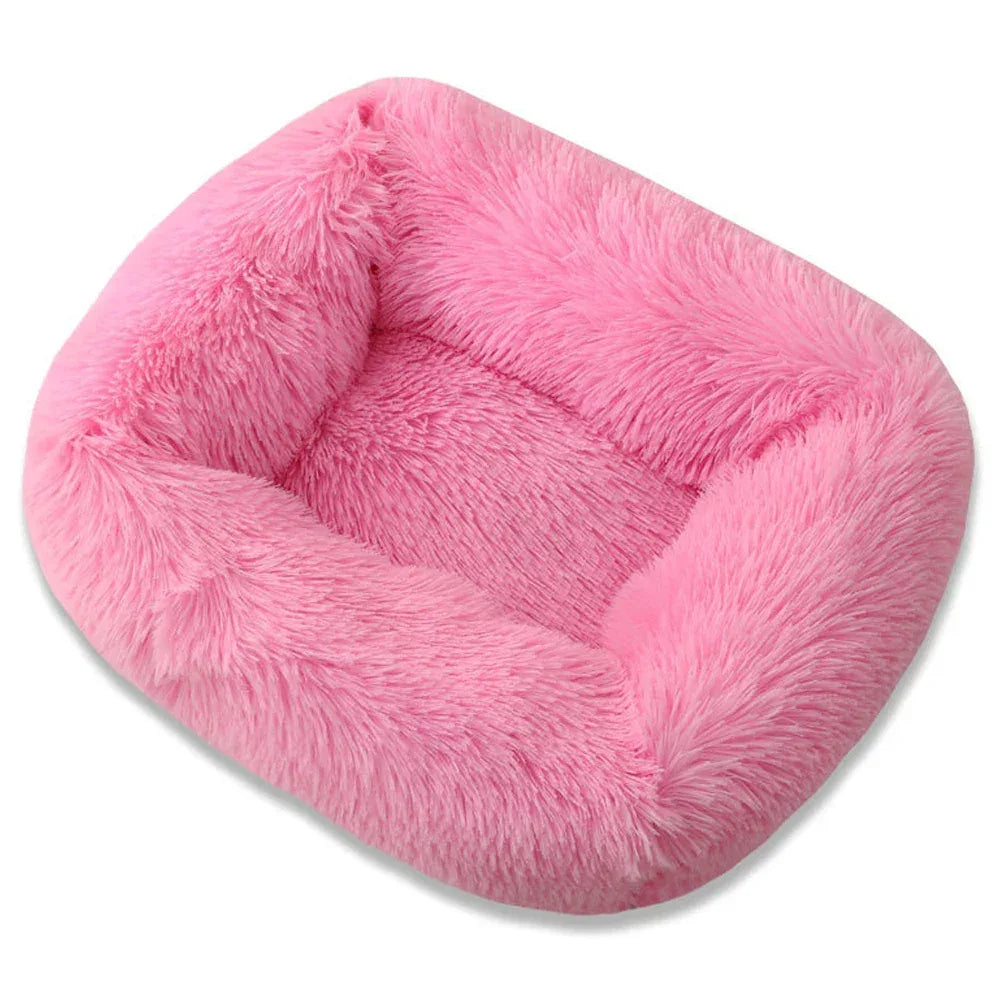 Square Dog Bed Long Plush Solid Color Pet Beds For Little Medium Large Pets Super Soft Winter Warm Sleeping Mats For Dogs Cats - Shello's Creative Boutique