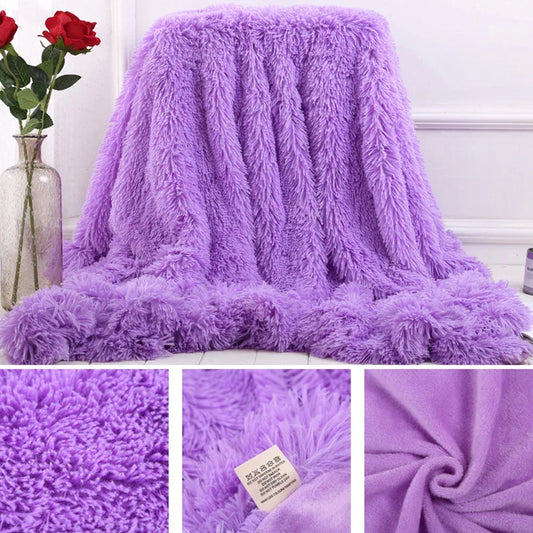 80x120cm 1pc Soft Warm Fluffy Shaggy Bed Sofa Bedspread Children SafetyBedding Sheet Throw Home Decoration Comfortable Blanket - Shello's Creative Boutique