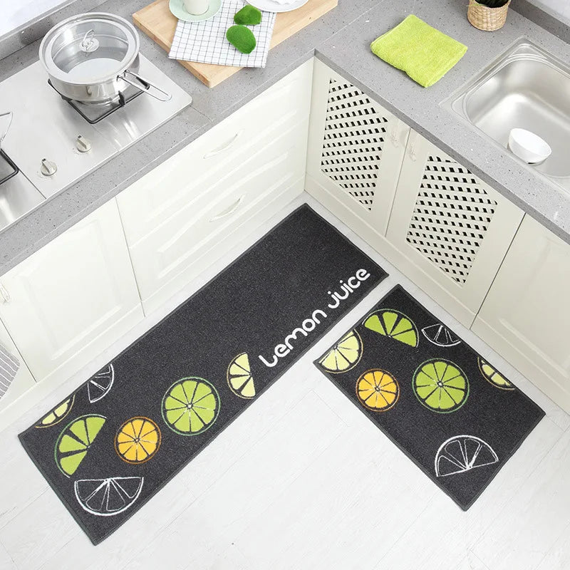 Kitchen Mat Set Wear-resistant Non-slip Kitchen Floor Mat Bathroom Absorbent Door Mat Oil-absorbing Anti-fouling Long Mat eprolo