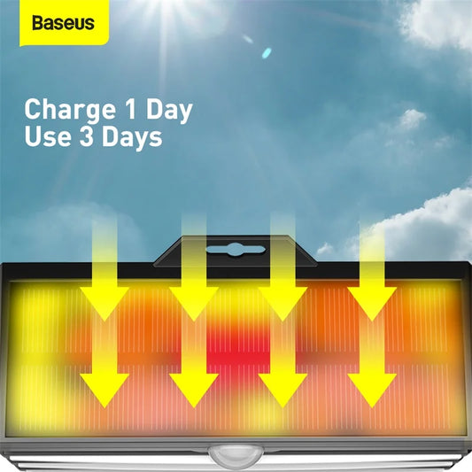 Baseus LED Solar Light Outdoor Solar Garden Lights Motion Sensor Wall Lamp Waterproof Solar Powered Garden Landscape Lawn Lamp eprolo