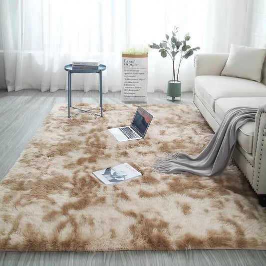 Grey Carpet Tie Dyeing Plush Soft Carpets For Living Room Bedroom Anti-slip Floor Mats Bedroom Water Absorption Carpet Rugs - Shello's Creative Boutique