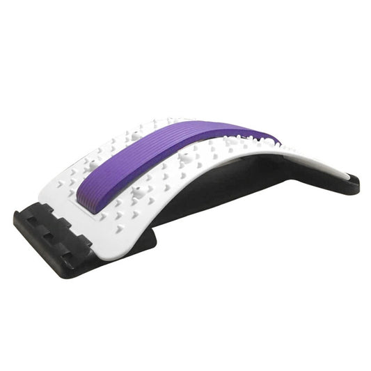 Lumbar Traction Stretching Device Posture Corrector Waist Support Spine Pain Relief Back Massage Stretcher, White Purple, Black Green, Black Blue, Black Purple, Black Red, Red White, White Green, White Blue