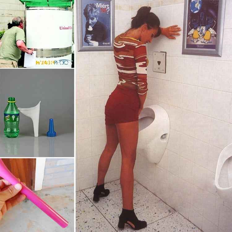 Portable Female Women Urinal Urination Toilet Silicone Urine Pee Device Funnel Camping Travel, Random Color Delivery