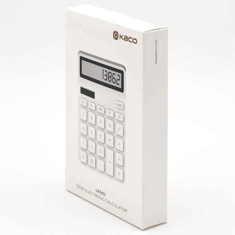 Original Xiaomi Youpin LEMO Rice Calculator 12-bit LED Display ABS Material 6 Degree Angle - Shello's Creative Boutique