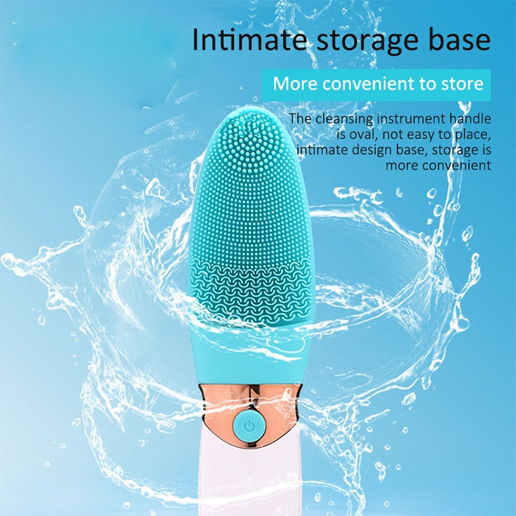 CNaier AE-618 Battery-powered Silicone Acoustic Wave Face Skin Care Electric Facial Cleanser, AE-618(Orange), AE-618(Pink), AE-618(Green), AE-618(Blue) SUNSKY