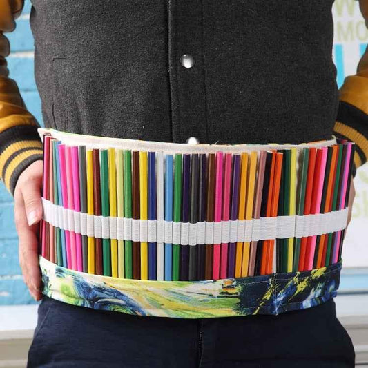 72 Slots Van Gogh Oil Painting Print Pen Bag Canvas Pencil Wrap Curtain Roll Up Pencil Case Stationery Pouch, 72 Slots - Shello's Creative Boutique