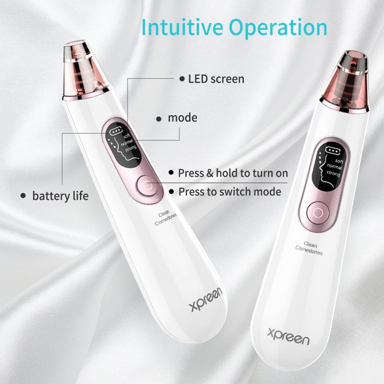 Xpreen Rechargeable Pore Cleanser Home Facial Beauty Device with LED Screen & 4 Probes, XPRE111 - Shello's Creative Boutique