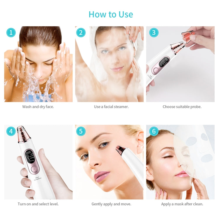 Xpreen Rechargeable Pore Cleanser Home Facial Beauty Device with LED Screen & 4 Probes, XPRE111 - Shello's Creative Boutique
