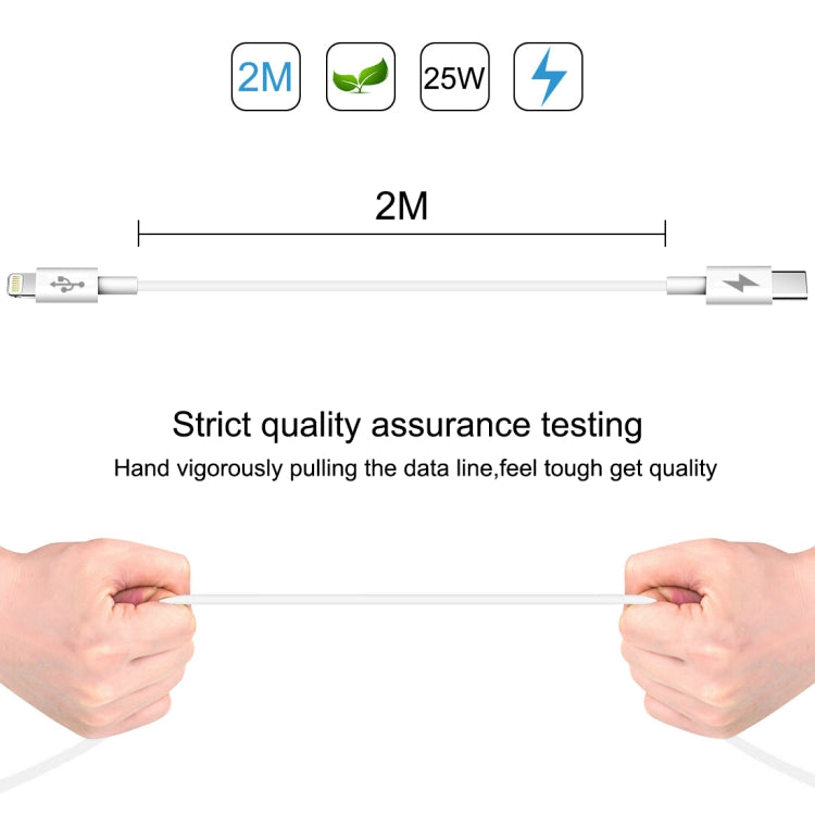 HAWEEL 25W 3A USB-C / Type-C to 8 Pin PD Fast Charging Cable for iPhone, iPad, Cable Length: 2m, Type-C to 8 Pin 2m Shello's Creative Boutique