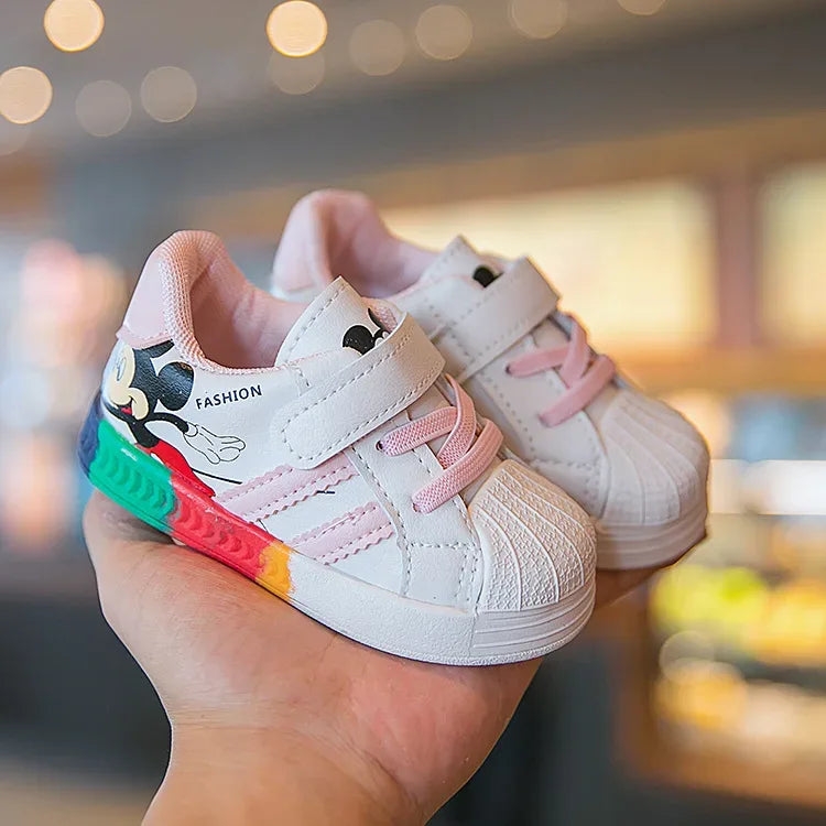 Disney Autumn Baby Sneakers – Soft Bottom Rainbow Casual Shoes - Shello's Creative Boutique