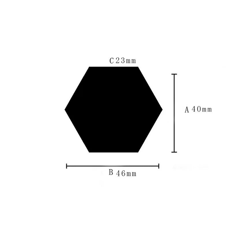 12/6Pcs 3D Hexagon Acrylic Mirror Wall Stickers DIY Mirrored Decorative Stickers eprolo