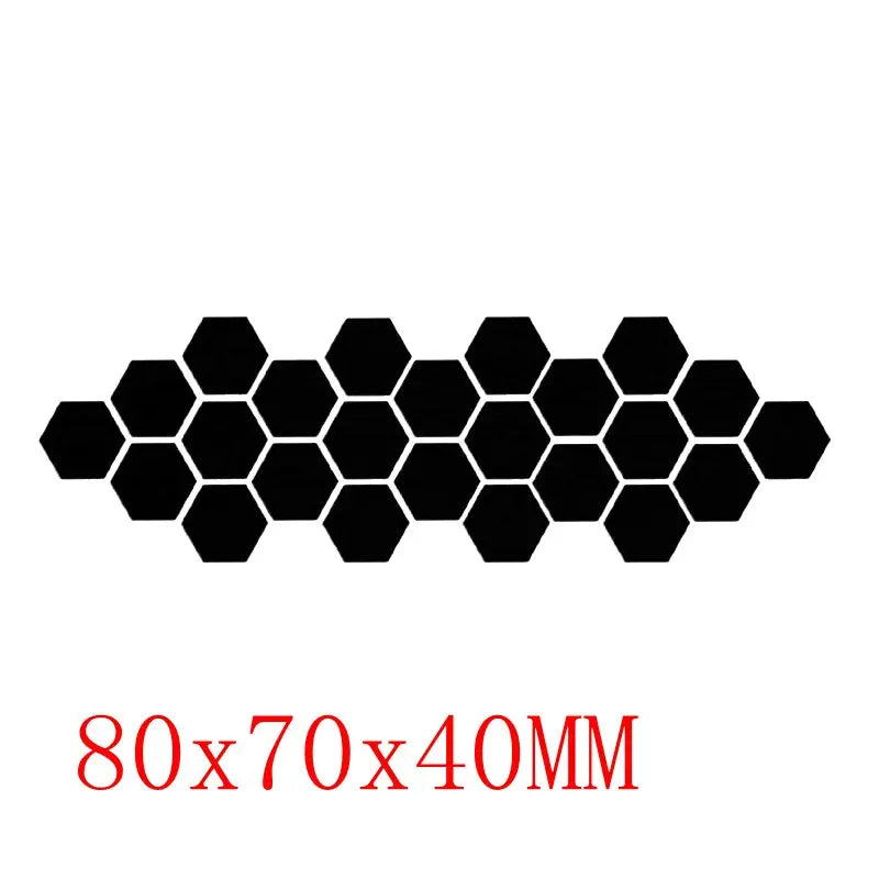 12/6Pcs 3D Hexagon Acrylic Mirror Wall Stickers DIY Mirrored Decorative Stickers eprolo