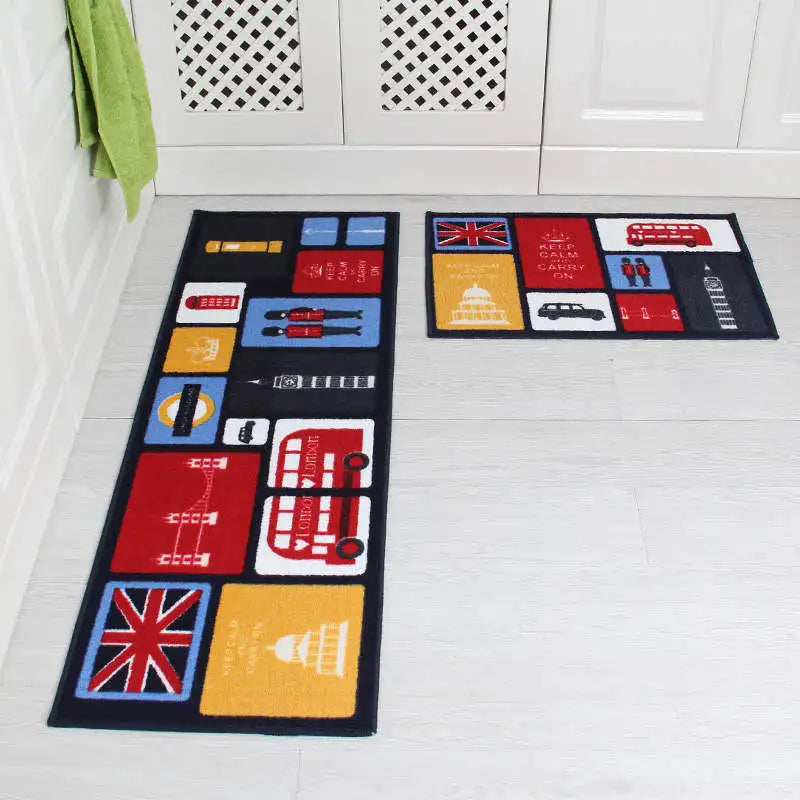 Kitchen Mat Set Wear-resistant Non-slip Kitchen Floor Mat Bathroom Absorbent Door Mat Oil-absorbing Anti-fouling Long Mat eprolo
