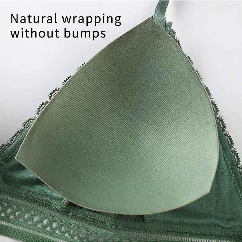 Women's Lace Bra Sets Seamless Underwear Backless Vest Sexy Padded Bralette Lingerie Ultrathin Bra & Brief Sets Female Intimates
