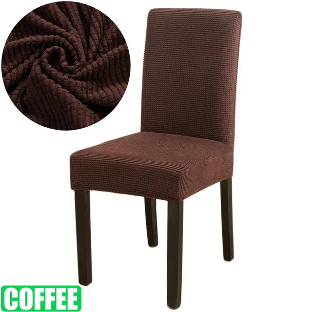 Jacquard Chair Cover for Dining Room Stretch Jacquard Dining Chair Cover Slipcover Elastic Spandex Kitchen Chair Cover eprolo