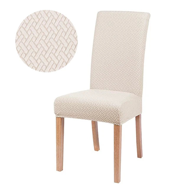 Jacquard Chair Cover for Dining Room Stretch Jacquard Dining Chair Cover Slipcover Elastic Spandex Kitchen Chair Cover eprolo