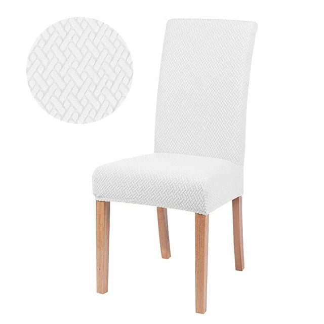 Jacquard Chair Cover for Dining Room Stretch Jacquard Dining Chair Cover Slipcover Elastic Spandex Kitchen Chair Cover eprolo
