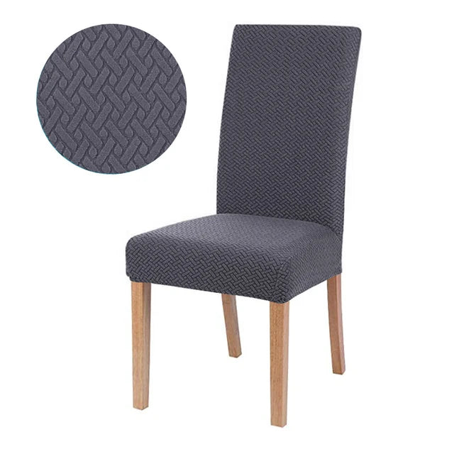 Jacquard Chair Cover for Dining Room Stretch Jacquard Dining Chair Cover Slipcover Elastic Spandex Kitchen Chair Cover eprolo
