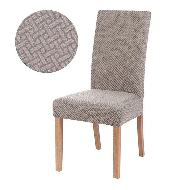 Jacquard Chair Cover for Dining Room Stretch Jacquard Dining Chair Cover Slipcover Elastic Spandex Kitchen Chair Cover eprolo