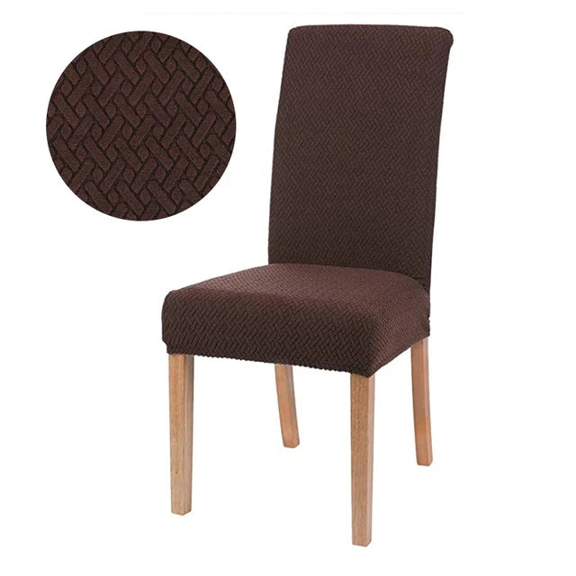 Jacquard Chair Cover for Dining Room Stretch Jacquard Dining Chair Cover Slipcover Elastic Spandex Kitchen Chair Cover eprolo