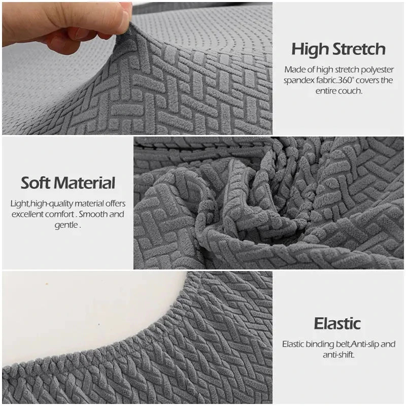 Jacquard Chair Cover for Dining Room Stretch Jacquard Dining Chair Cover Slipcover Elastic Spandex Kitchen Chair Cover eprolo