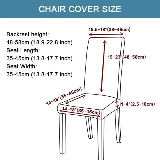 Jacquard Chair Cover for Dining Room Stretch Jacquard Dining Chair Cover Slipcover Elastic Spandex Kitchen Chair Cover eprolo